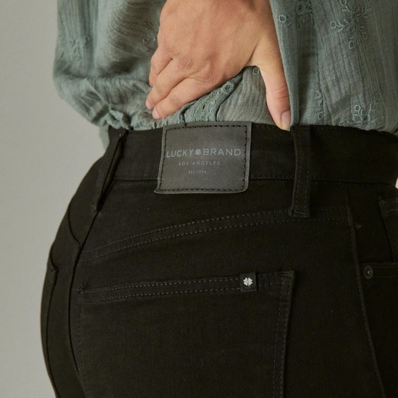 lucky brand high rise skinny Bridgette black jeans super cute button fly pants - Picture 7 of 16